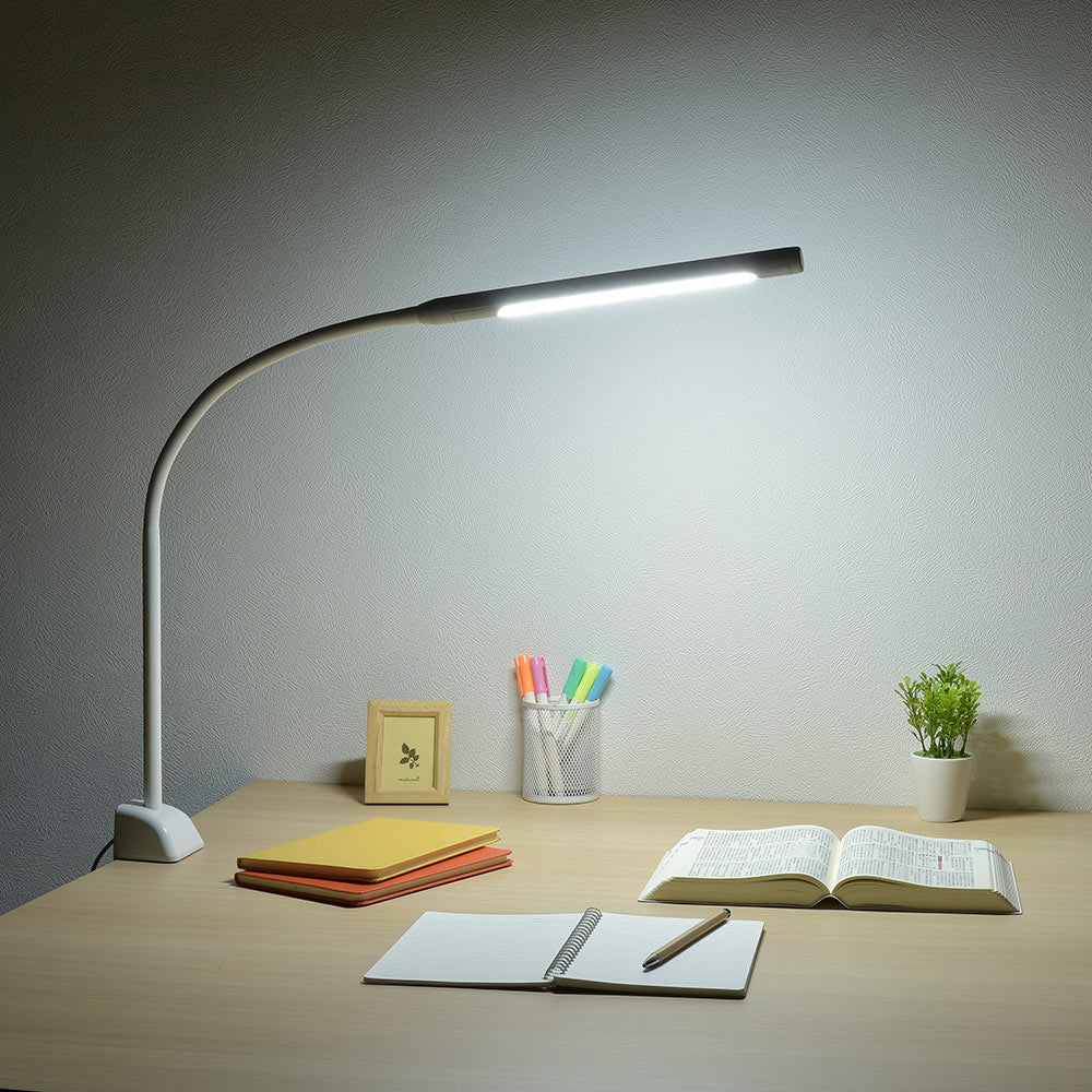 LEDクランプライト(3段階調光/タッチ式/昼光色/350 lm/5.5W/ホワイト)_06-3688_OAL-LD42AG-W_OHM(オーム電機)