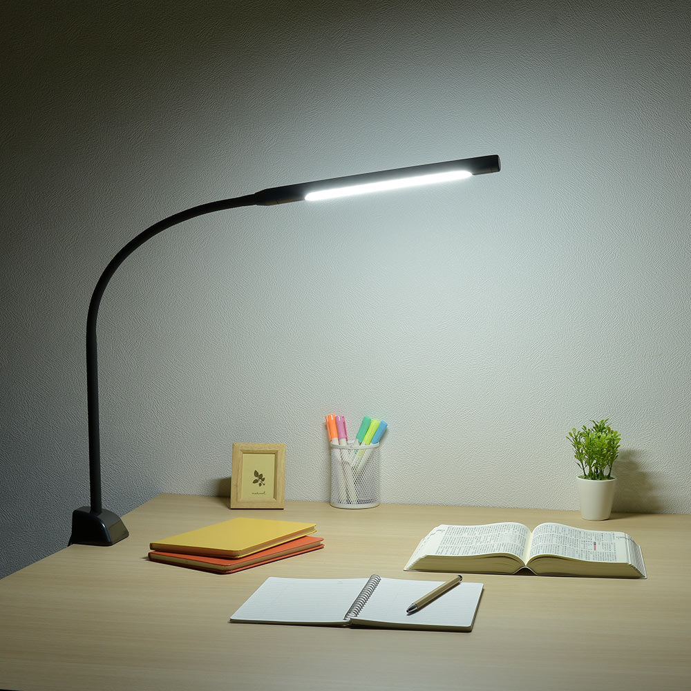 LEDクランプライト(3段階調光/タッチ式/昼光色/350 lm/5.5W/ブラック)_06-3689_OAL-LD42AG-K_OHM(オーム電機)