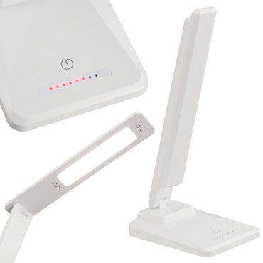 【ブルーライト軽減】LEDデスクランプ(4段階調光/600lm/ホワイト)_06-3705_DS-LS16FE-W_OHM(オーム電機)