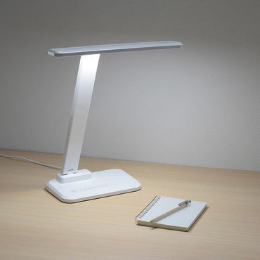 【ブルーライト軽減】LEDデスクランプ(4段階調光/650lm/昼白色/ホワイト)_06-3706_DS-LS30FEY-W_OHM(オーム電機)