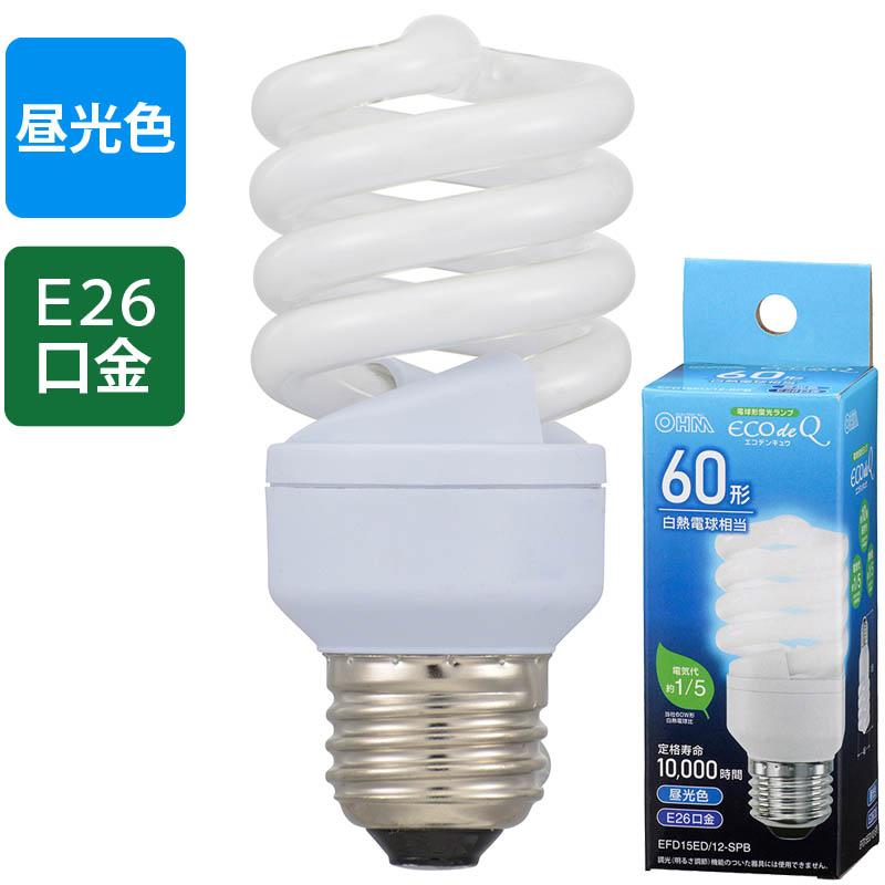 エコ電球(60形相当/732lm/昼光色/E26)_06-3773_EFD15ED/12-SPB_OHM(オーム電機)