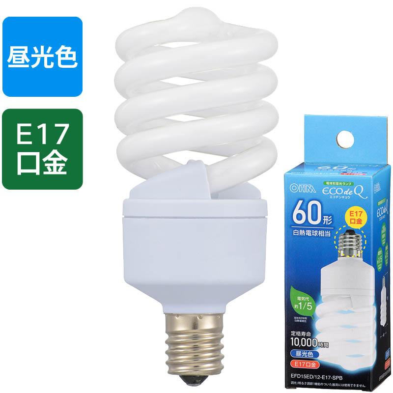 エコ電球(60形相当/732lm/昼光色/E17)_06-3775_EFD15ED/12-E17SPB_OHM(オーム電機)