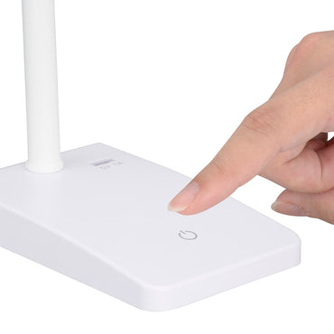 LEDデスクランプ(ブルーライト20%カット/調光3段階/460Lm/昼白色/USBポート付/ホワイト)_06-3830_DS-LS20-W_OHM(オーム電機)