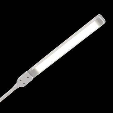 LEDデスクランプ(調光3段階/550lm/USB充電式/回転式セード/スマホスタンド付/ホワイト)_06-3839_DS-LS36C-W_OHM(オーム電機)