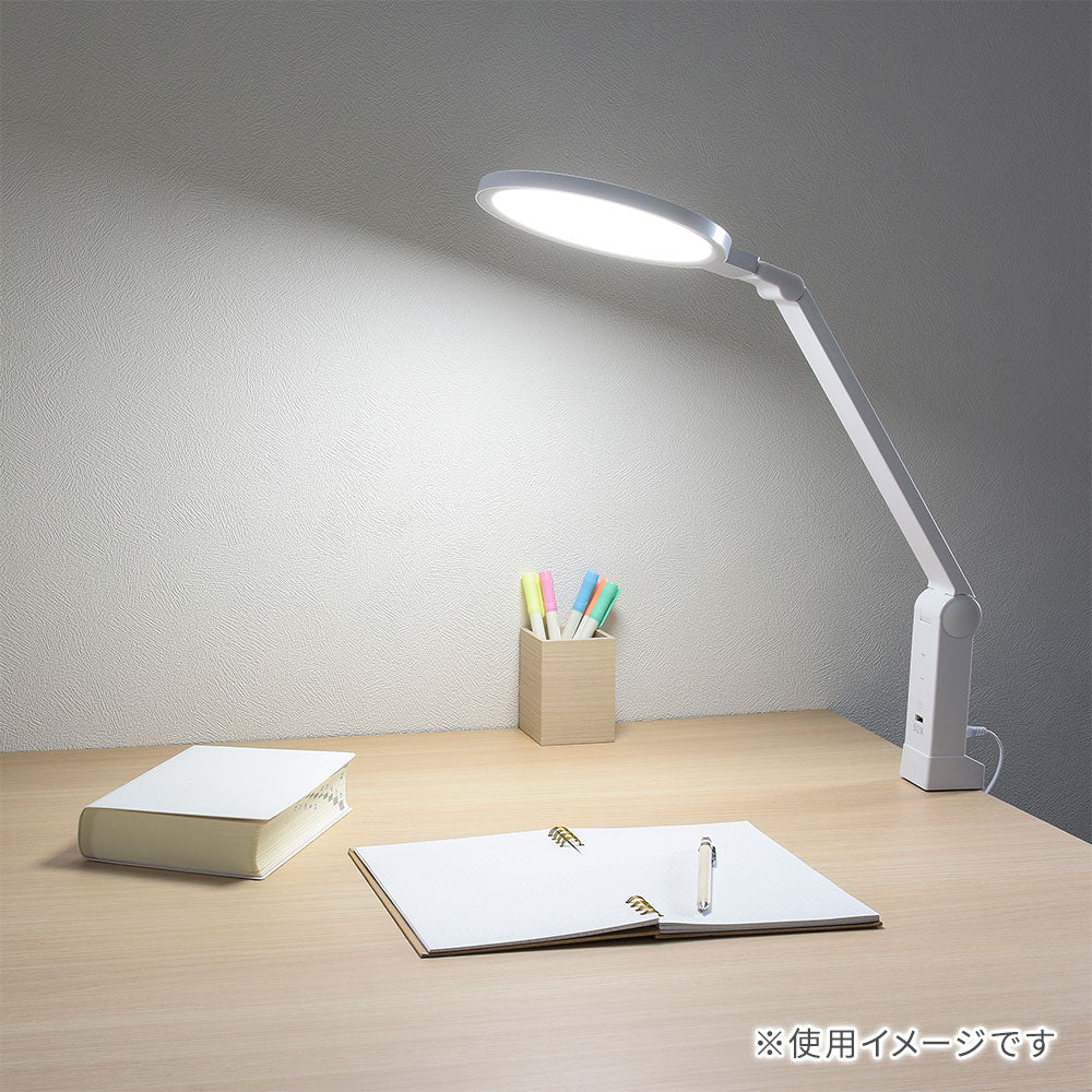 LEDデスクランプ(クランプ式/ブルーライト約20%カット/850 lm/ホワイト)_06-3841_LTC-LS78-W_OHM(オーム電機)
