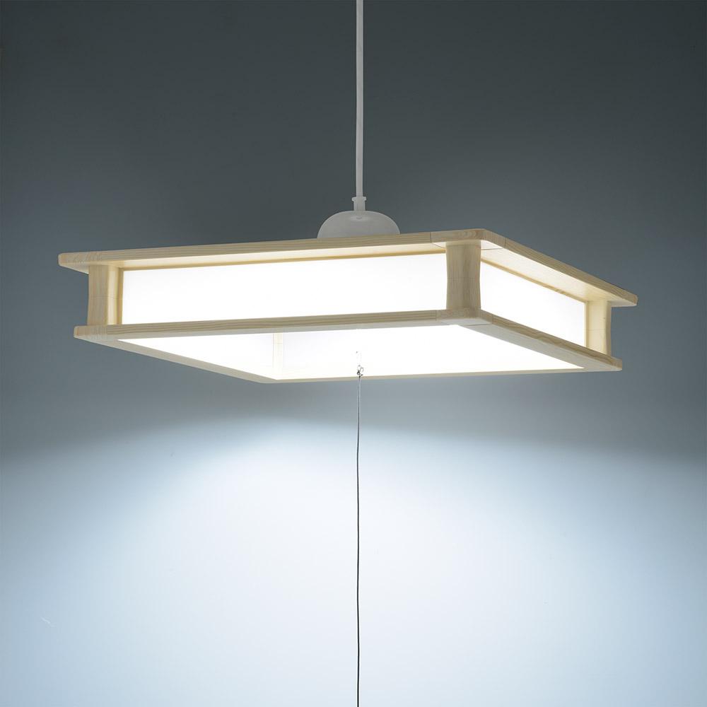 【木目調】LED和風ペンダントライト(プルスイッチ/12畳用/昼光色)_06-3876_LT-W50DBG-W1_OHM(オーム電機)