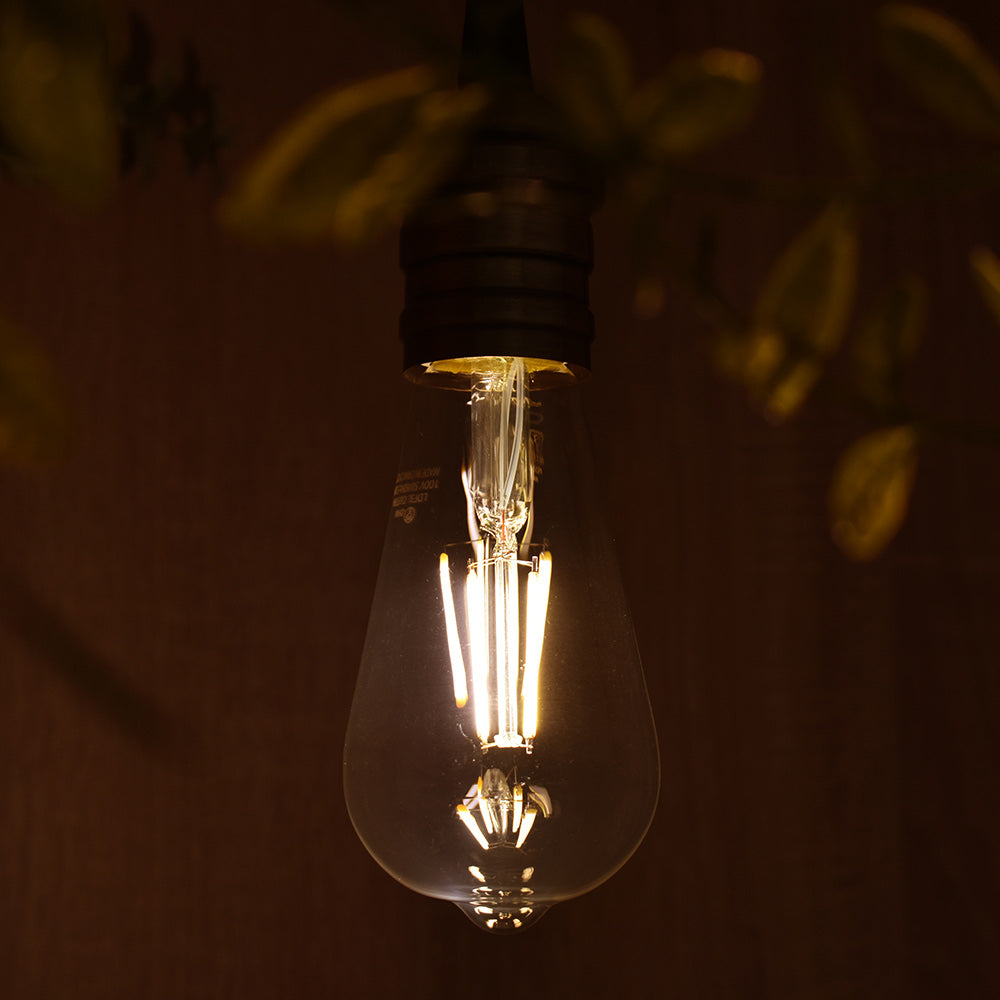 LEDフィラメントタイプ電球 レトロ球(40形相当/522 lm/3.3W/電球色/E26/全方向配光290°)_06-3892_LDF3L C6/ST64_OHM(オーム電機)