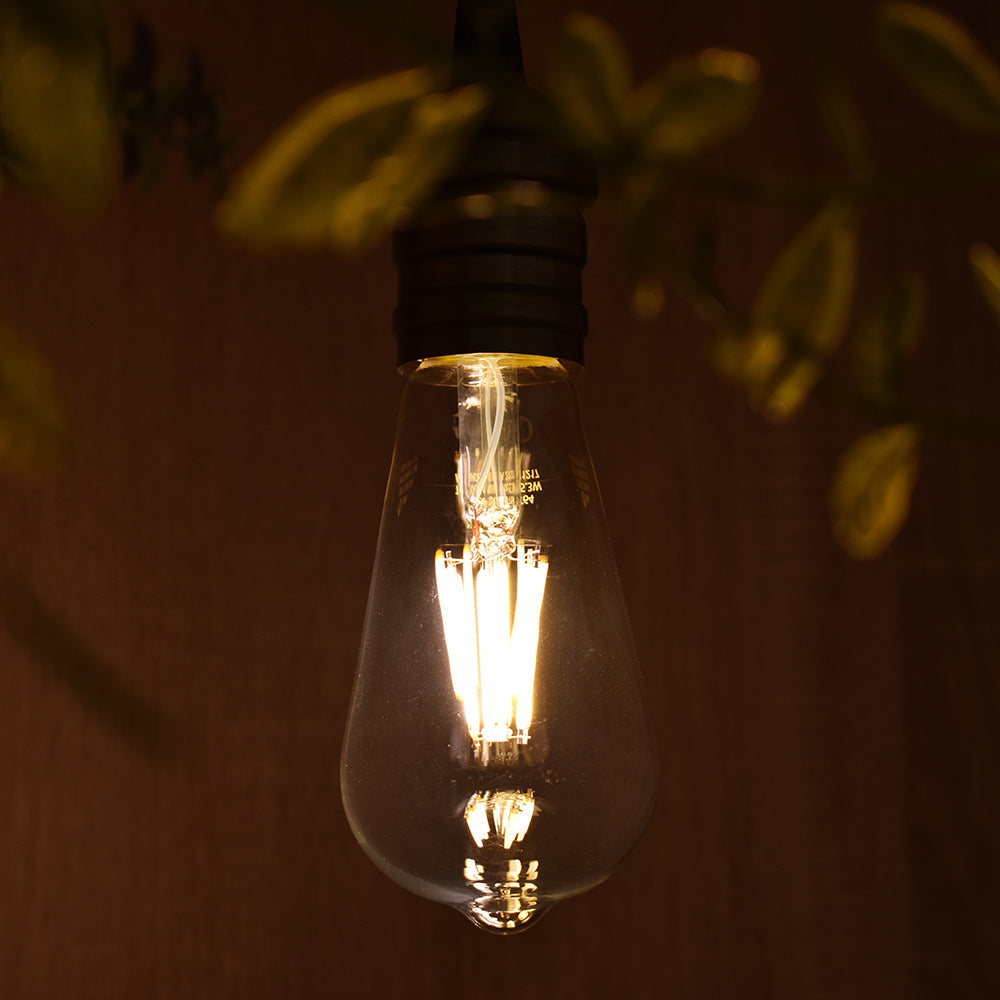 LEDフィラメントタイプ電球 レトロ球(60形相当/810 lm/5.3W/電球色/E26/全方向配光290°)_06-3893_LDF5L C6/ST64_OHM(オーム電機)