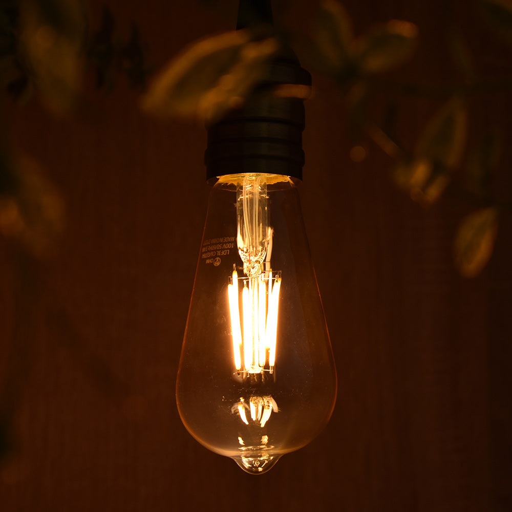 LEDフィラメントタイプ電球 レトロ球(40形相当/456 lm/3.4W/キャンドル色2400K/E26/全方向配光290°)_06-3894_LDF3L C6/GST64_OHM(オーム電機)