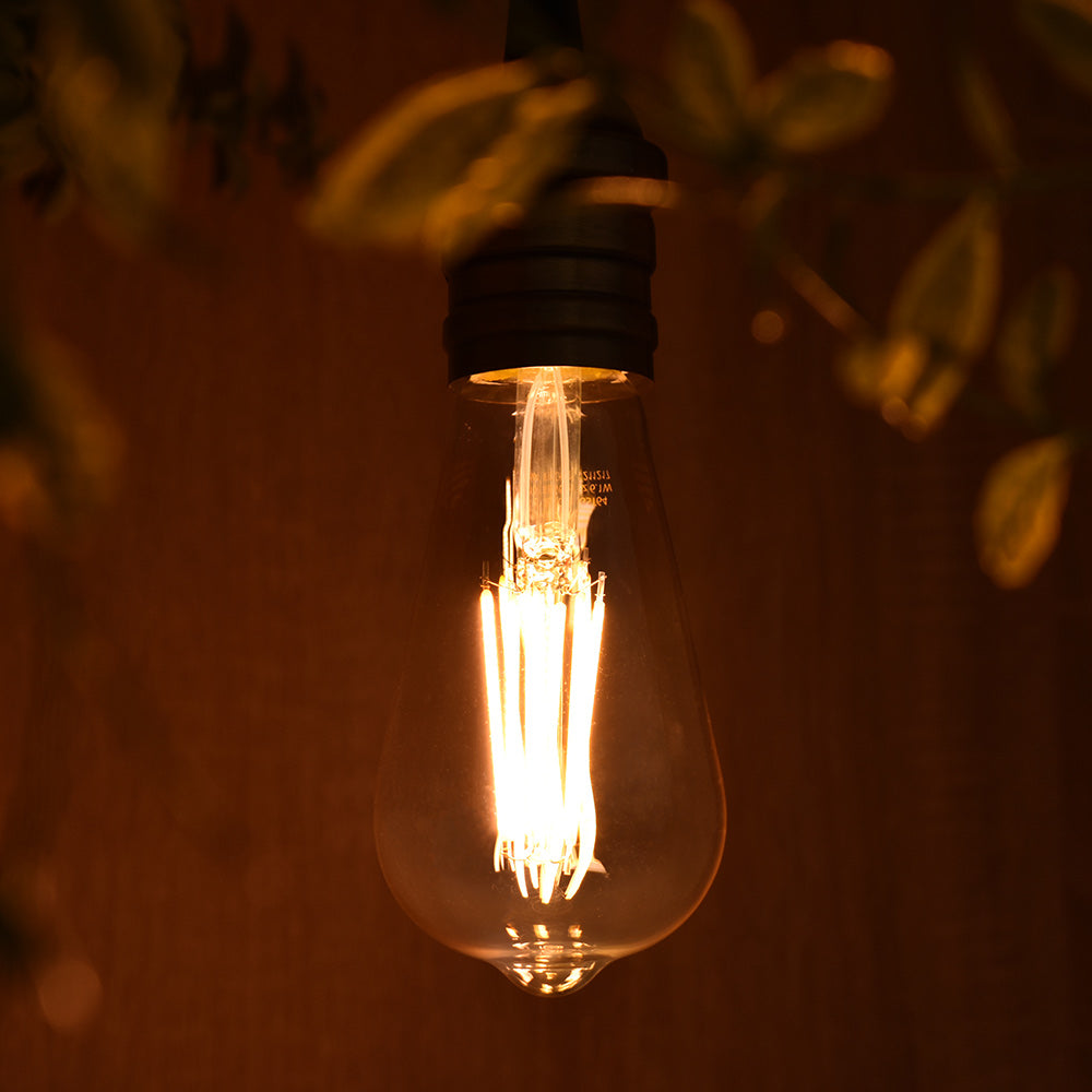 LEDフィラメントタイプ電球 レトロ球(60形相当/780 lm/6.1W/キャンドル色2400K/E26/全方向配光290°)_06-3895_LDF6L C6/GST64_OHM(オーム電機)