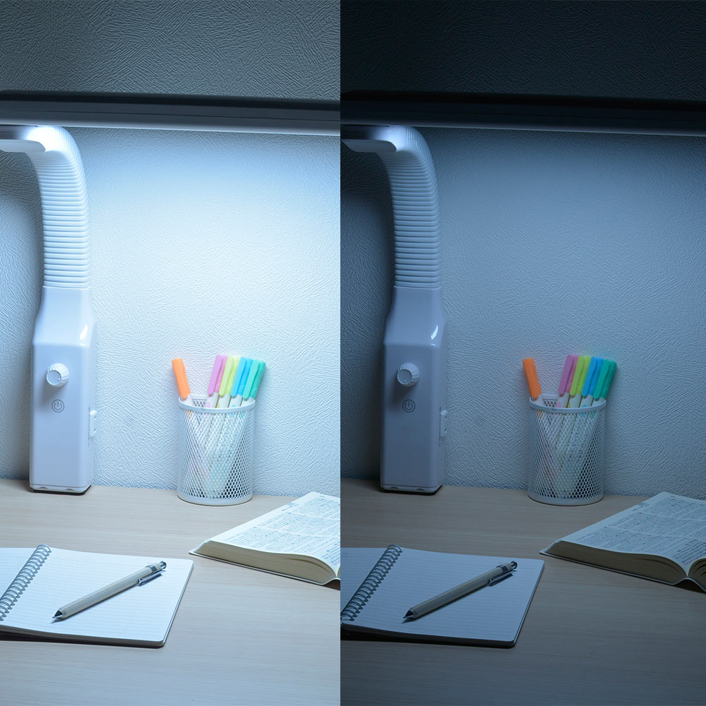 クランプ式LEDデスクスタンド(タッチ式/無段階調光/昼光色/900 lm/10.5W/ホワイト)_06-3896_AS-LN94BG-W1_OHM(オーム電機)