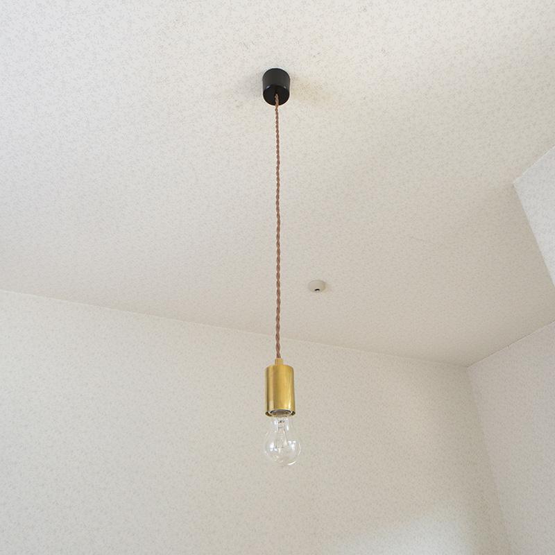 06-3903_HS-LPS03_ペンダントソケットライト(E26/引掛シーリング式/真鍮TypeA)【電球別売】_OHM(オーム電機)