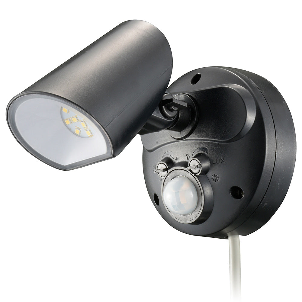 LEDセンサーライト(1灯/10W/1000Lm/白色LED/保護等級IPX4/コード長3m)_06-4287_LS-AS1000K4-K_OHM(オーム電機)
