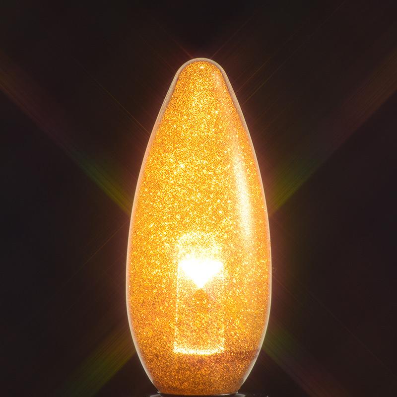 LEDシャンデリア形(装飾用/1.2W/35lm/金(電球)色/C32/E17)_06-4653_LDC1L-G-E17 13G_OHM(オーム電機)