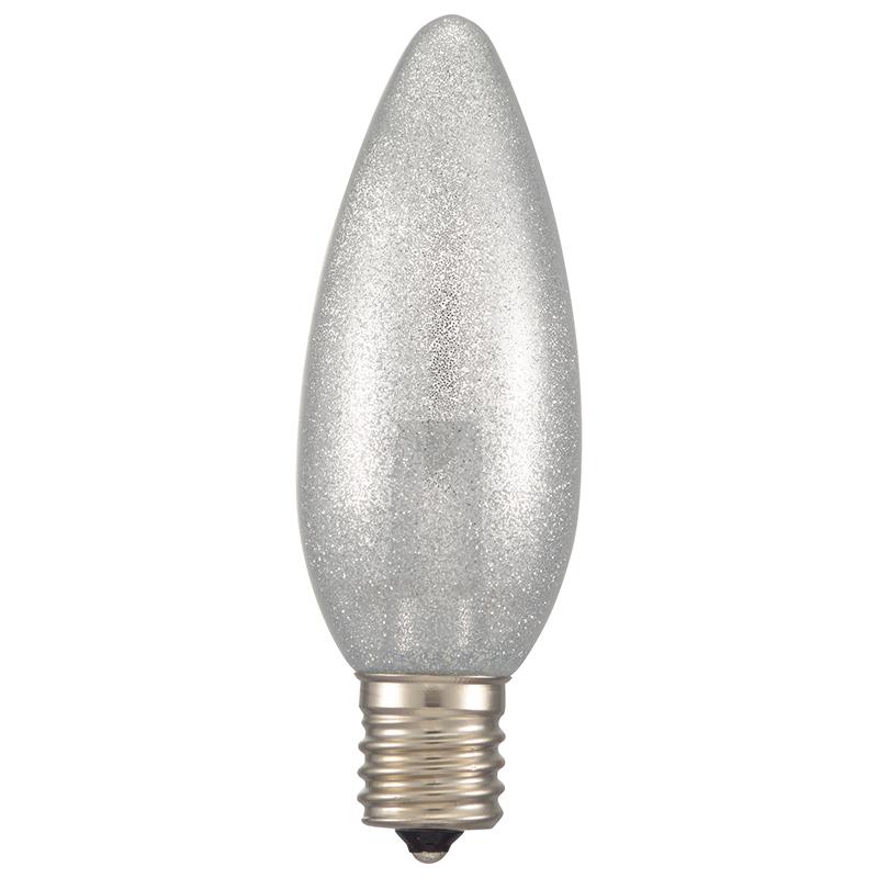 LEDシャンデリア形(装飾用/1.2W/50lm/銀(昼白)色/C32/E17)_06-4654_LDC1N-G-E17 13S_OHM オーム電機
