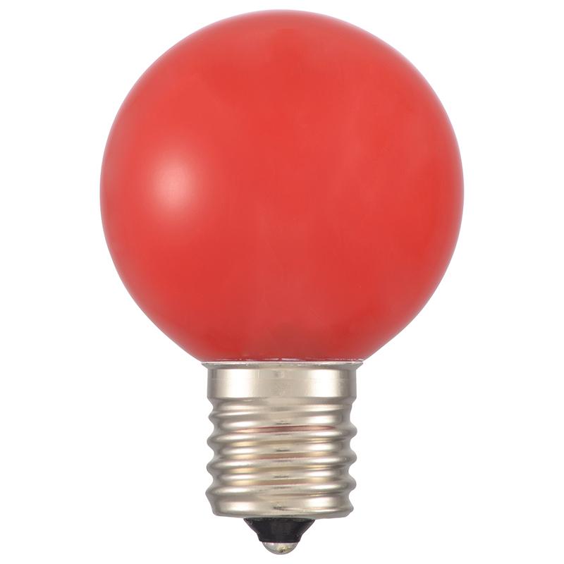 LEDミニボール球(装飾用/1.2W/8lm/赤色/G40/E17)_06-4663_LDG1R-H-E17 15_OHM オーム電機
