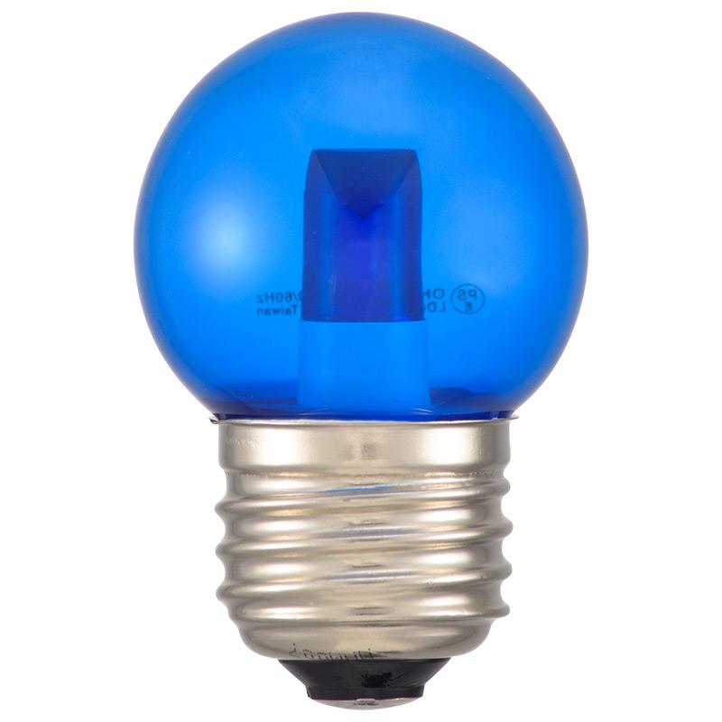 LEDミニボール球(装飾用/1.4W/1lm/クリア青色/G40/E26)_06-4683_LDG1B-H 13C_OHM(オーム電機)