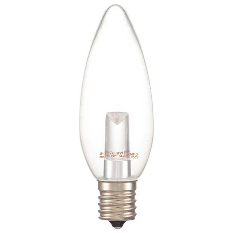 LEDシャンデリア形(装飾用/0.8W/40lm/クリア昼白色/C32/E17)06-4693_LDC1N-G-E17 13C_OHM オーム電機