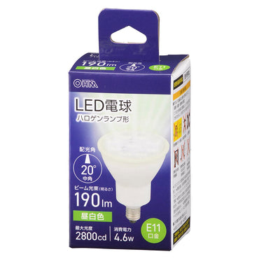 LED電球 ハロゲンランプ形 中角(4.6W/ビーム光束190lm/昼白色/E11)_06-4725_LDR5N-M-E11 5_OHM(オーム電機)