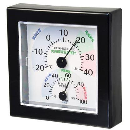 湿温度計 (快適環境表示) ブラック_07-7736_TR-100K_Crecer(クレセル)