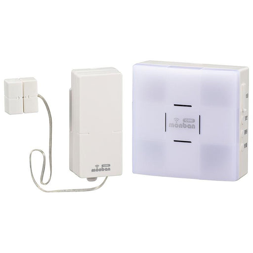 ワイヤレスチャイムセット 扉センサー送信機(単4形×2本使用)+光フラッシュ受信機(単3形×3本使用)_08-0525_OCH-SET25-BLUE_OHM(オーム電機)