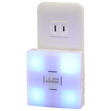 【音と光で知らせる】チャイム増設用 光フラッシュ受信機(AC電源)_08-0548_OCH-AC48-BLUE_OHM(オーム電機)