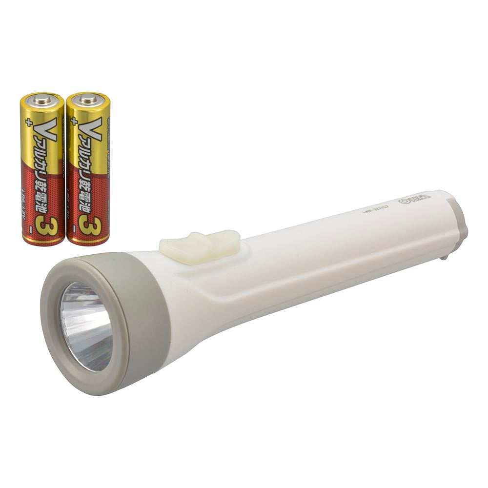乾電池付LEDライト(110lm/単3形×2本付属/連続使用26時間/蓄光スイッチ)_08-0922_LHPー3211C7_OHM(オーム電機)