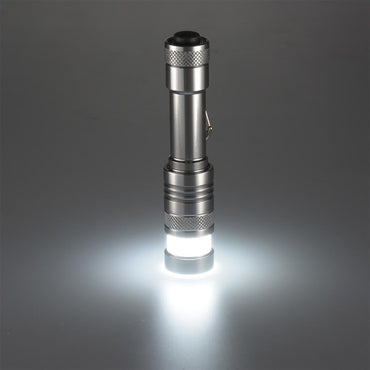 LEDミニライト(保護等級IP66防水/単4形x1本使用/18 lm/連続使用11.5h/ランタン機能付/シルバー)_08-1003_LH-MY41-S2_OHM(オーム電機)