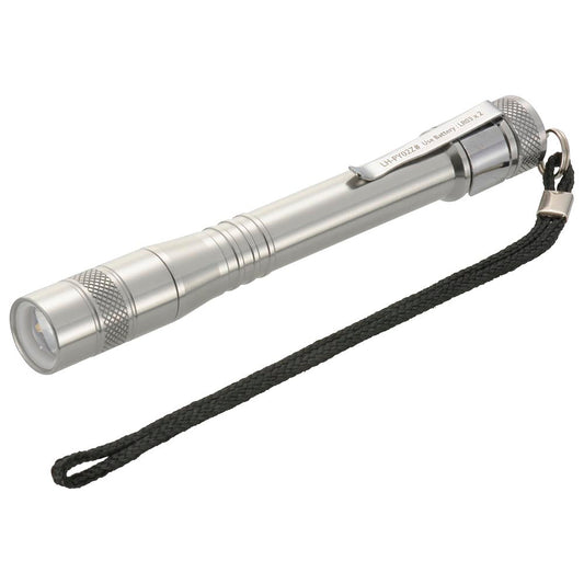 LEDズームペンライト(200Lm/アルミボディ/スライドフォーカス/耐水使用IPX6/単4形×2本使用/連続使用4.5時間)_08-1007_LH-PY02Z-S2_OHM(オーム電機)