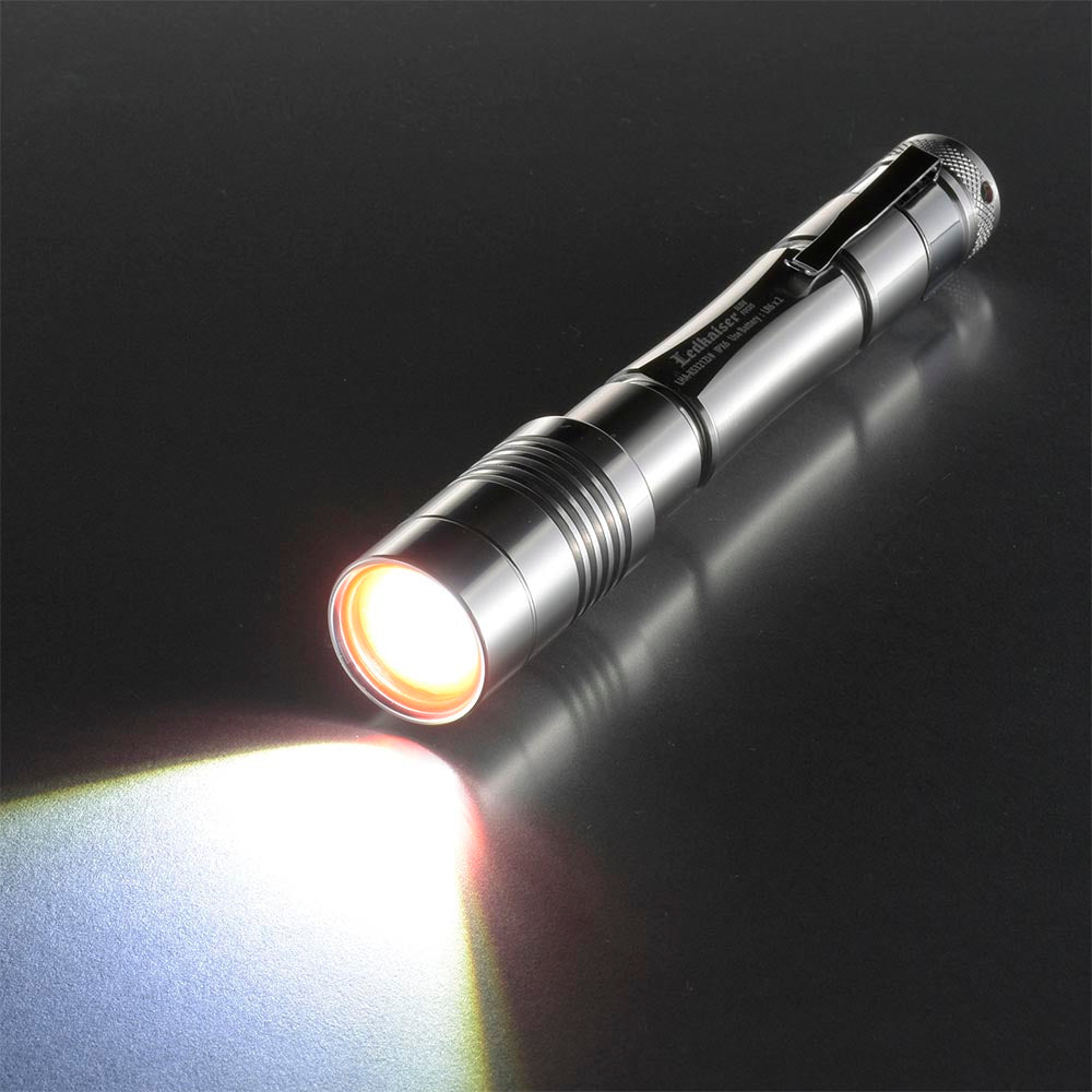 LEDズームライト(500Lm/スライドフォーカス/耐水仕様IPX6/単3形×2本使用/連続使用Lowで36時間)_08-1012_LHA-KS321ZI-S2_OHM(オーム電機)