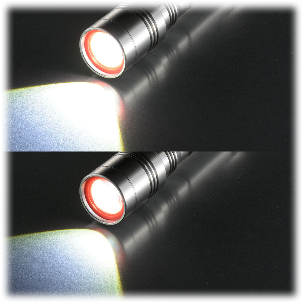 LEDズームライト(600Lm/スライドフォーカス/耐水仕様IPX6/単3形×2本使用/連続使用Lowで23.5時間)_08-1013_LHA-KS321ZSI-S2_OHM(オーム電機)