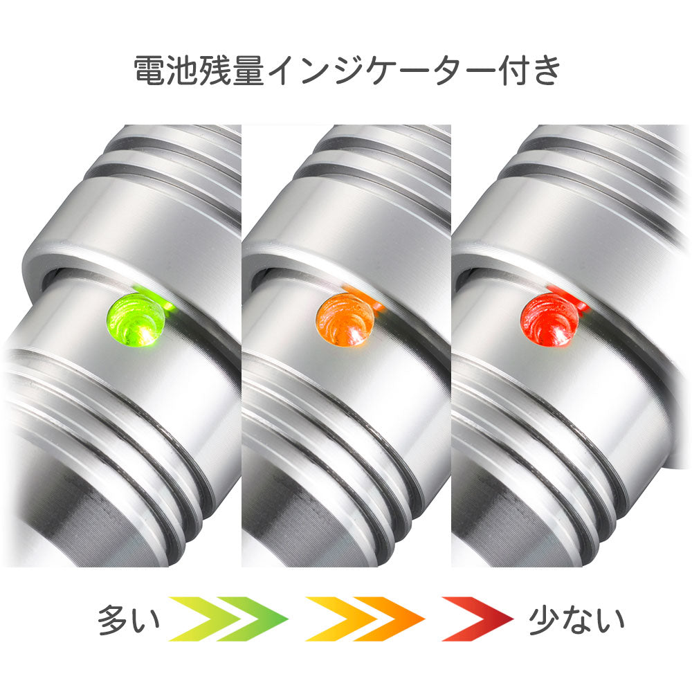 LEDズームライト(600Lm/スライドフォーカス/耐水仕様IPX6/単3形×2本使用/連続使用Lowで23.5時間)_08-1013_LHA-KS321ZSI-S2_OHM(オーム電機)