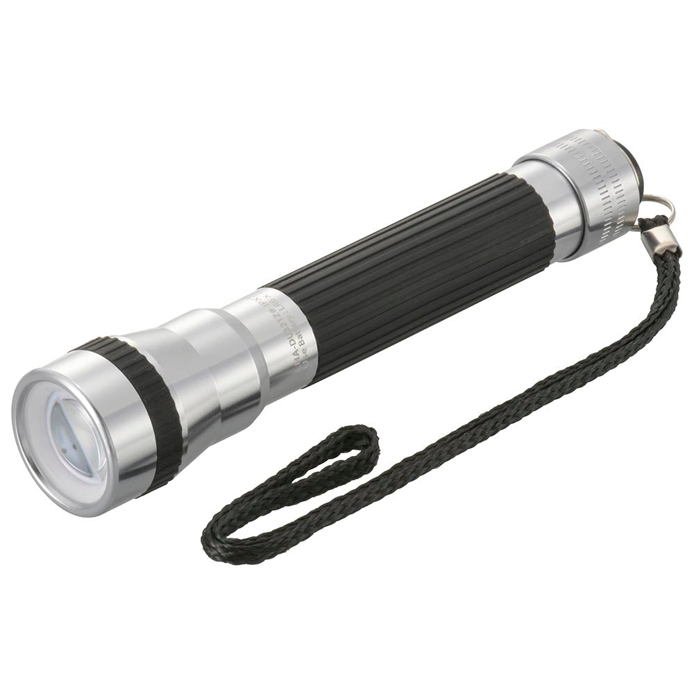 LEDデュアルスイッチライト(スライドフォーカス/デュアルスイッチ/175Lm/防水保護IPX3/単3形×2本使用/連続使用7時間)_08-1016_LHA-DU321Z-K2_OHM(オーム電機)