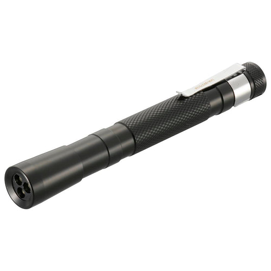 3灯式LED UVブラックライト(波長375nm/連続使用20時間/単4形×2本使用/アルミボディ)_08-1023_LHA-UV375/3-K2_OHM(オーム電機)