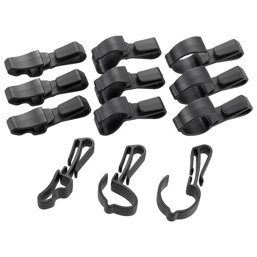 【ヘッドライトの固定に】ヘルメットホルダー3点セット(S/M/L各4個入)_08-1309_SL-P007SML-K_OHM(オーム電機)