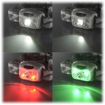 LEDヘッドライト(SOS救難モールス信号機能付/単4形×3本使用/HIGH400 lm/連続使用LOW8時間/保護等級IPX4/グレー)_08-1352_LC-LW400RG-H_OHM(オーム電機)