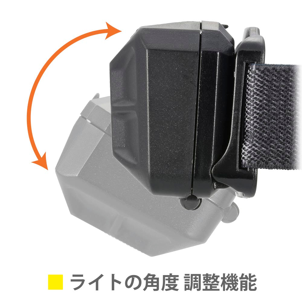 LEDヘッドライト(100lm/単4形×3本使用/保護等級IPX3防雨形/連続使用HIGH7.5時間、LOW35時間)_08-1362_LC-H100-K_OHM(オーム電機)