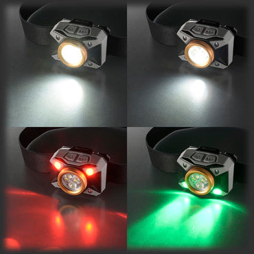 LEDヘッドライト(500lm/単4形×3本使用/保護等級IPX4防まつ形/連続使用HIGH2時間、LOW20時間)_08-1367_LC-500RG-S_OHM(オーム電機)