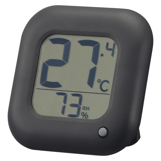 デジタル温湿度計(メモリー機能/置き掛け両用/ 単4形×1本使用/ブラック)_08-1445_TEM-100B-K_OHM(オーム電機)