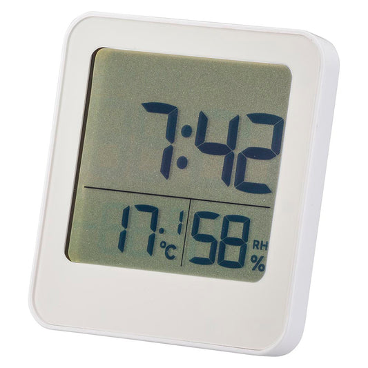 お風呂クロック&温湿度計(単4形×2本使用/防水性能IPX4/ホワイト)_08-1450_HB-T20-W_OHM(オーム電機)