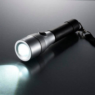 LEDライト(50Lm/単3形×2本付属/ネックストラップ付/ブラック)_08-1501_LHP-05D5-K_OHM(オーム電機)