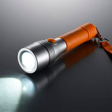 LEDライト(50Lm/単3形×2本付属/ネックストラップ付/オレンジ)_08-1502_LHP-05D5-D_OHM(オーム電機)