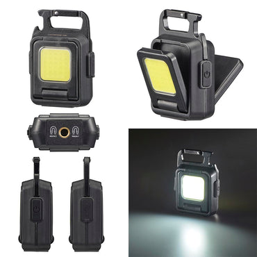 コンパクトCOBライトW(700lm両面点灯時/明るさ無段階調整/USB充電式/保護等級IPX3)_08-1569_LH-CW70A5_OHM(オーム電機)