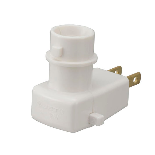 スイッチ付コンセントライト(口金E12用/10Wまで/1A-125V/電球別売/ホワイト)_09-1839_HS-LCL12-W_OHM(オーム電機)