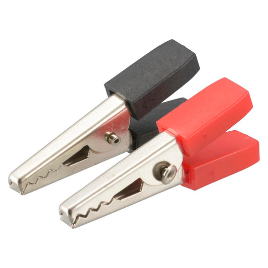 ワニグチクリップ小(全長35mm/電線別売/赤・黒各1個 計2個入)_09-1880_DZ-WCS/RK_OHM(オーム電機)