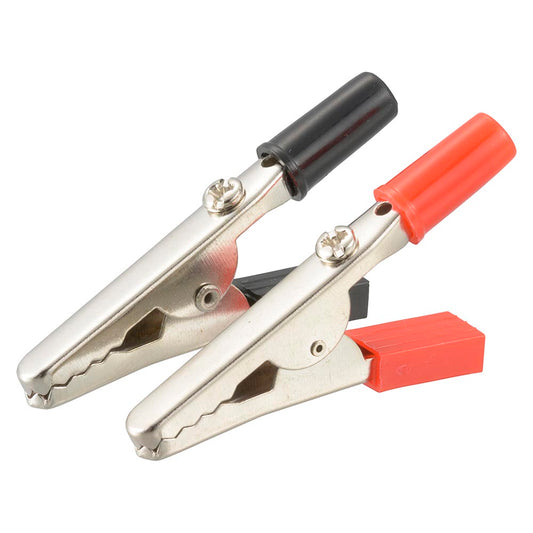 ワニグチクリップ大(全長55mm/電線別売/赤・黒各1個 計2個入)_09-1882_DZ-WCL/RK_OHM(オーム電機)