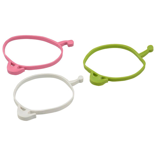 たばねバンド(#18/ピンク、ホワイト、グリーン各3本/9本入/天然ゴム)_09-1894_LOBーTB18_OHM(オーム電機)