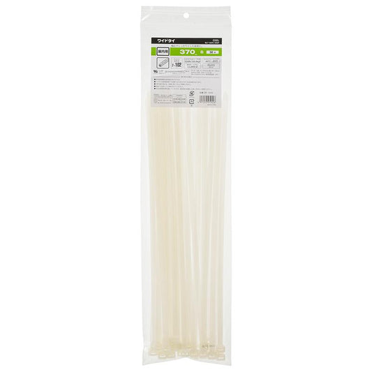 ワイドタイ(370mm/白/30本入り)_09-1942_WLT-N370-W30P_OHM(オーム電機)