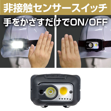 LEDヘッドライト 最大230ルーメン 単四電池式 防沫形(IPX4) DOP-HD710T_ELPA(エルパ・朝日電器)