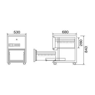 DSF680-2K_耐火キャビネット B4サイズ 160kg_【車上渡し・送料無料(※リフト所有※一部地域対象外)】【代引不可】【メーカー直送】_ダイヤセーフ